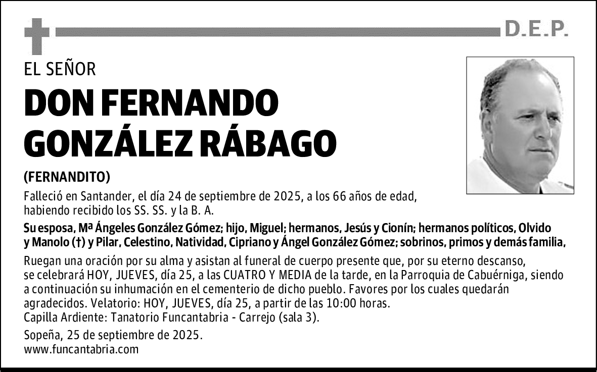 DON FERNANDO GONZÁLEZ RÁBAGO