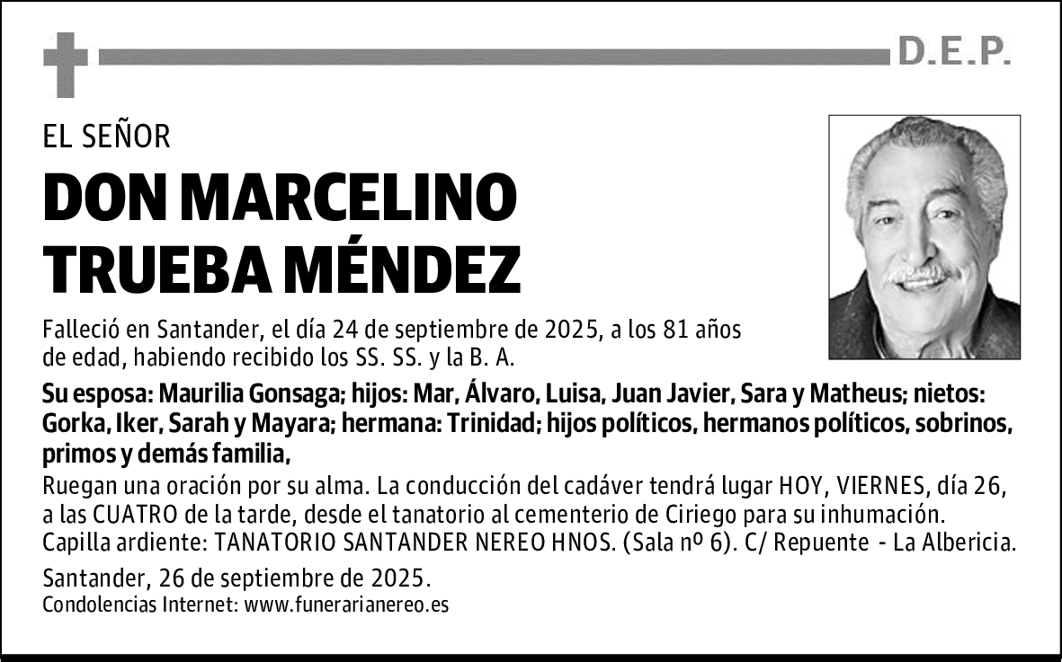 DON MARCELINO TRUEBA MÉNDEZ