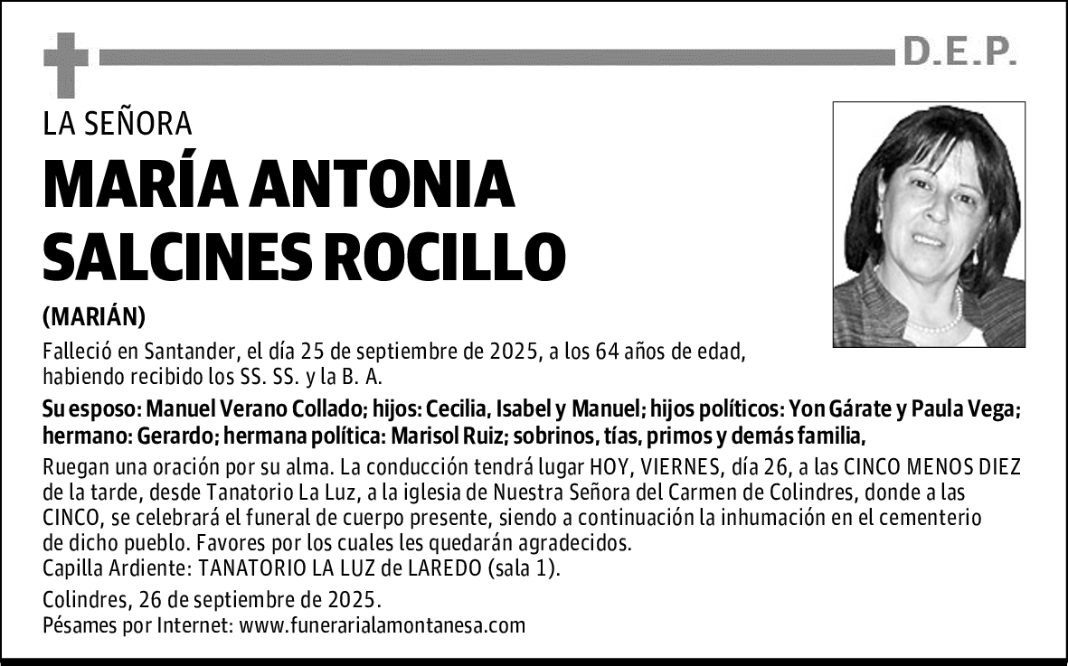MARÍA ANTONIA SALCINES ROCILLO