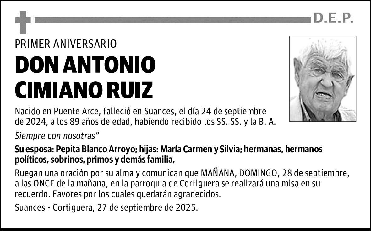 DON ANTONIO CIMIANO RUIZ