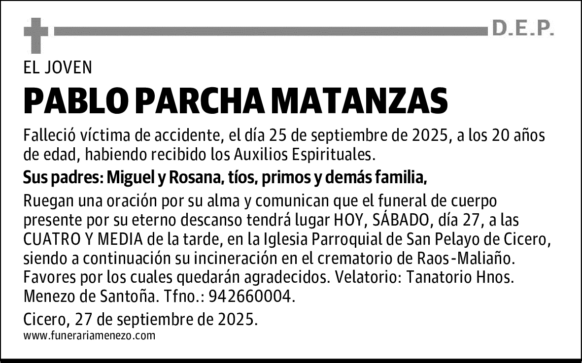 PABLO PARCHA MATANZAS