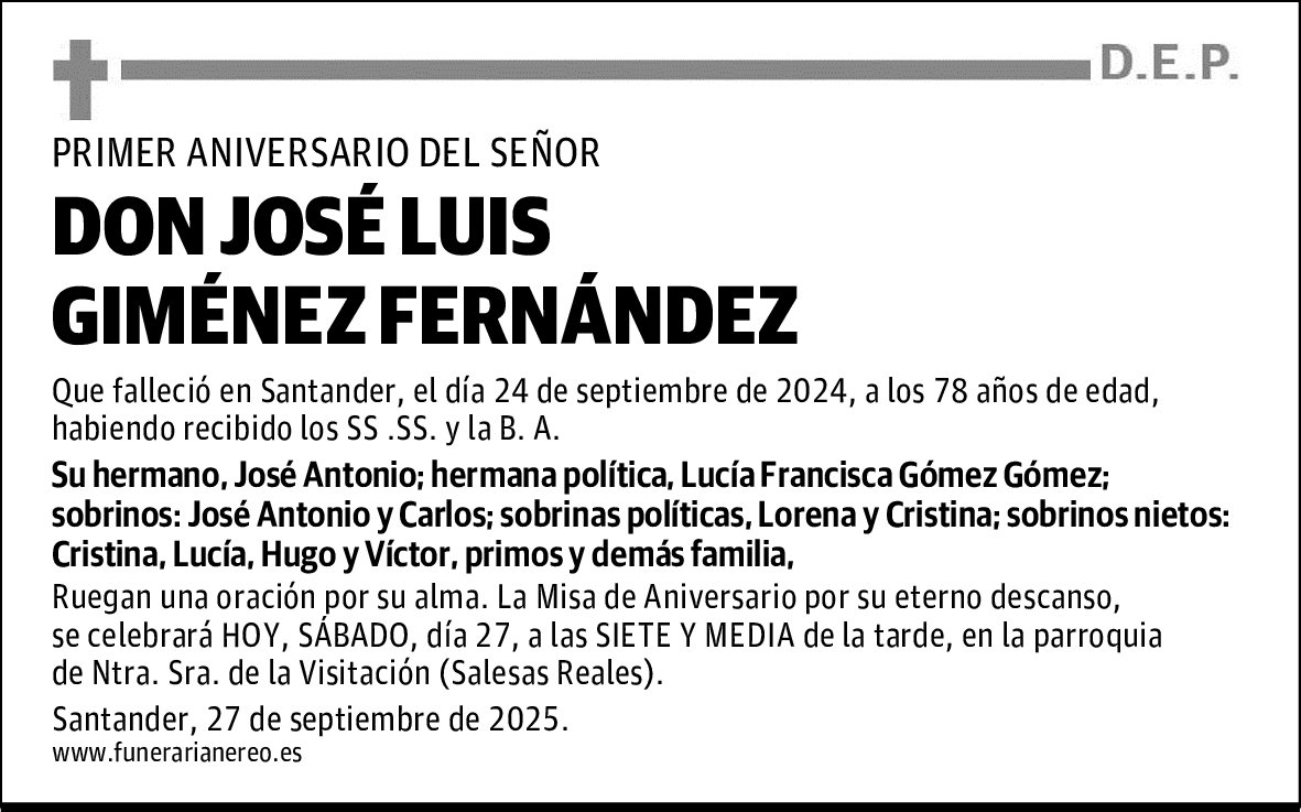 DON JOSÉ LUIS GIMÉNEZ FERNÁNDEZ