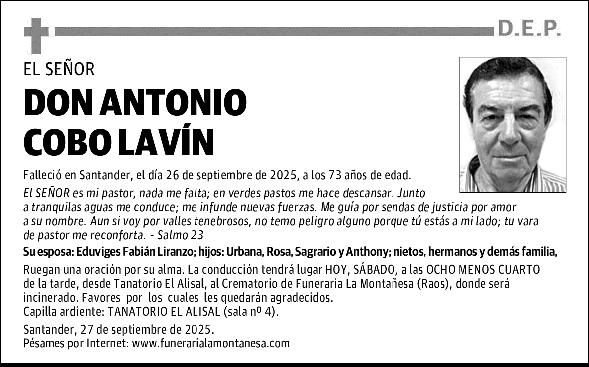 DON ANTONIO COBO LAVÍN