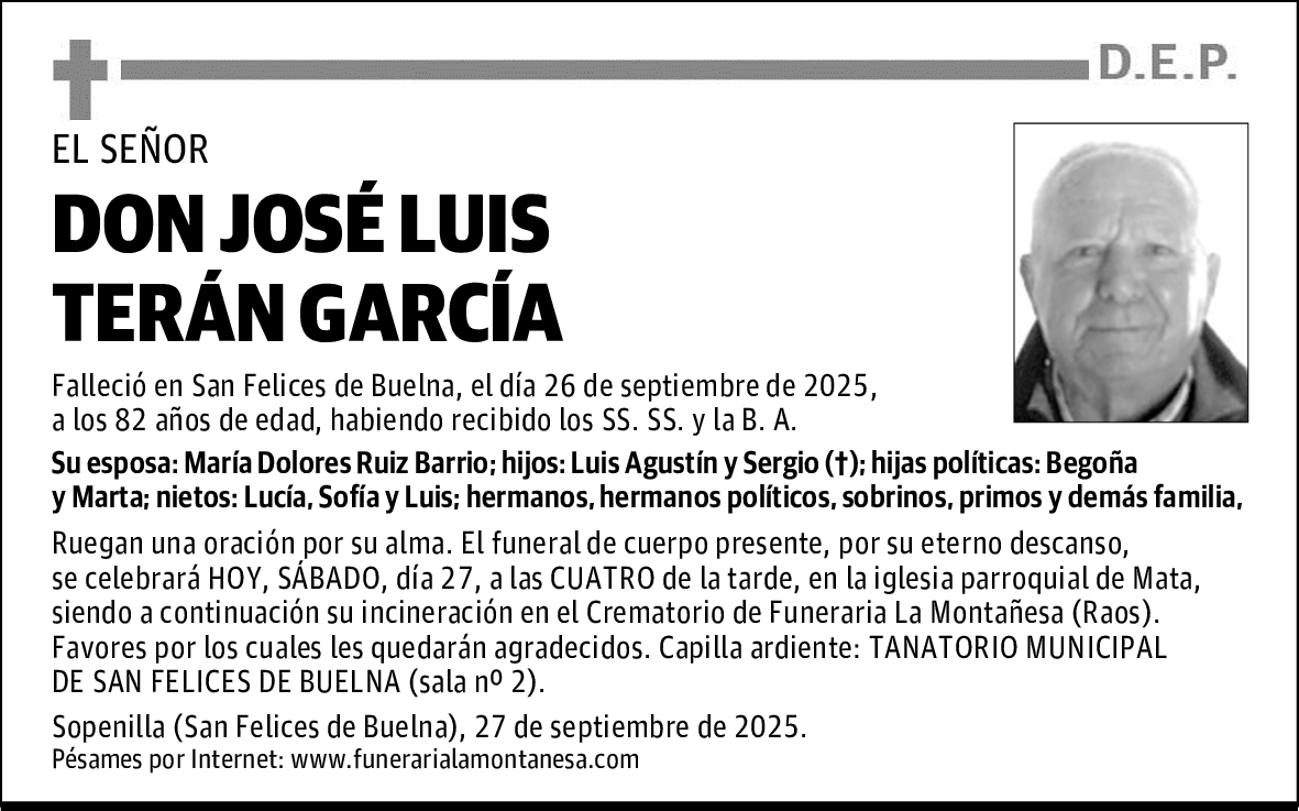 DON JOSÉ LUIS TERÁN GARCÍA