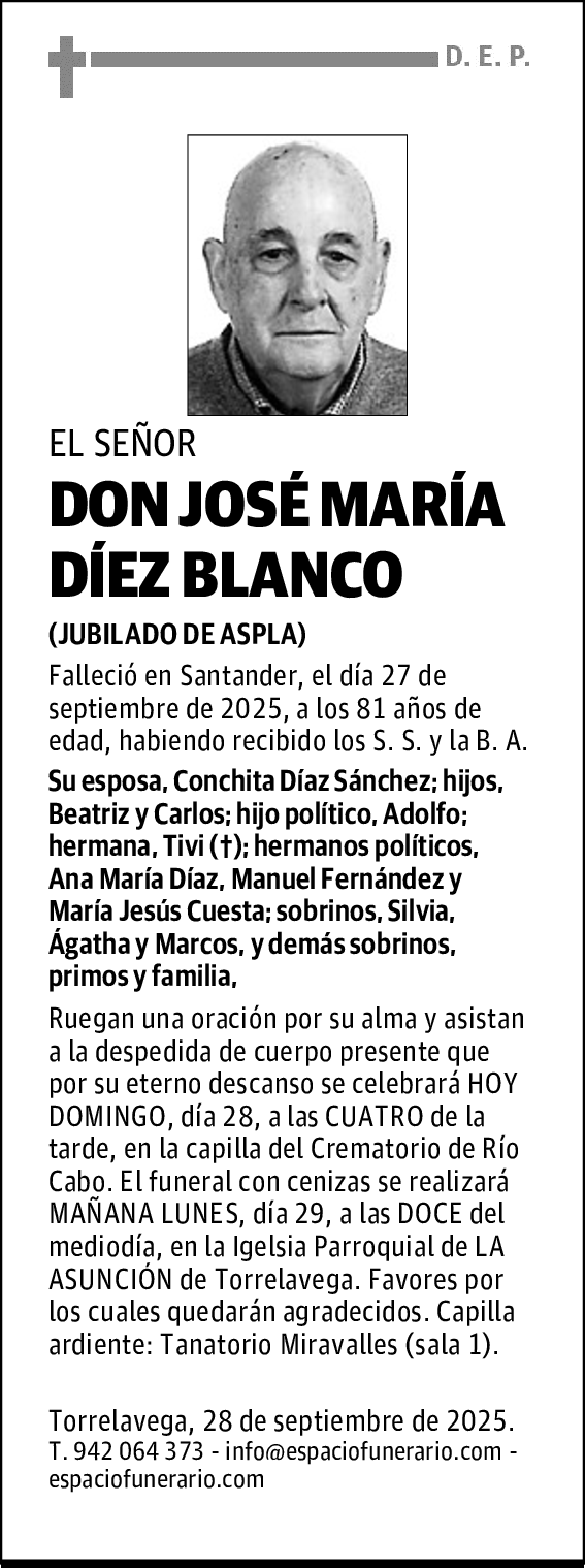 DON JOSÉ MARÍA DÍEZ BLANCO