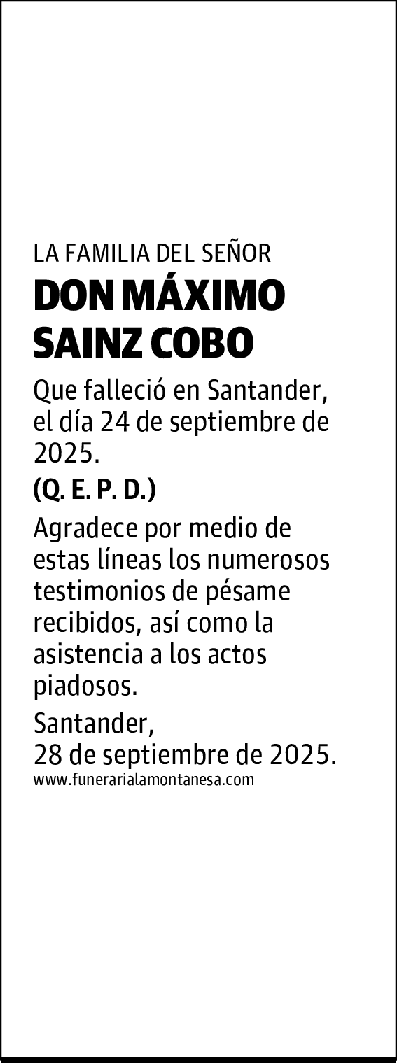 DON MÁXIMO SAINZ COBO