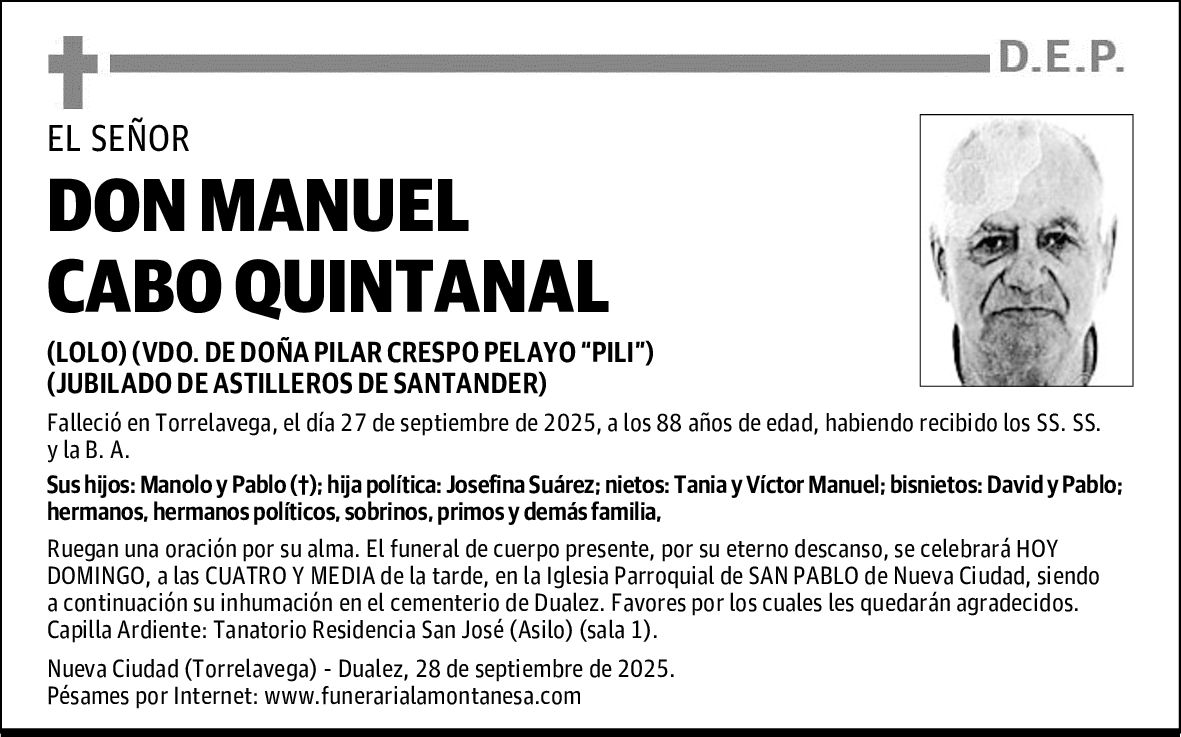 DON MANUEL CABO QUINTANAL