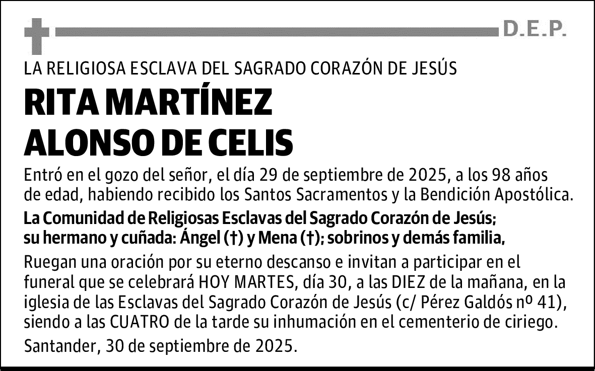 RITA MARTÍNEZ ALONSO DE CELIS