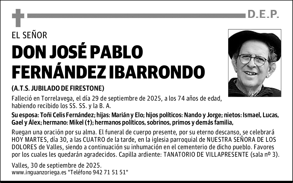 DON JOSÉ PABLO FERNÁNDEZ IBARRONDO