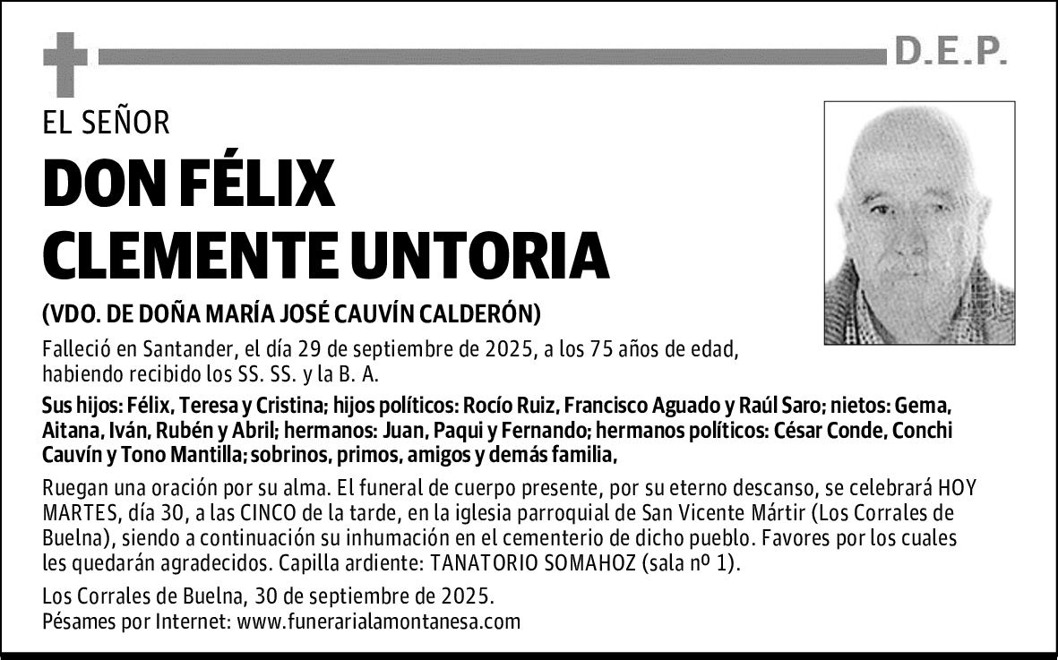DON FÉLIX CLEMENTE UNTORIA