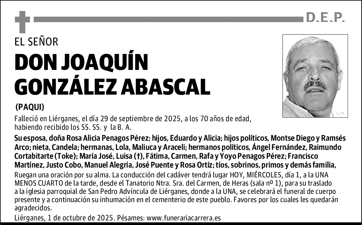 DON JOAQUÍN GONZÁLEZ ABASCAL