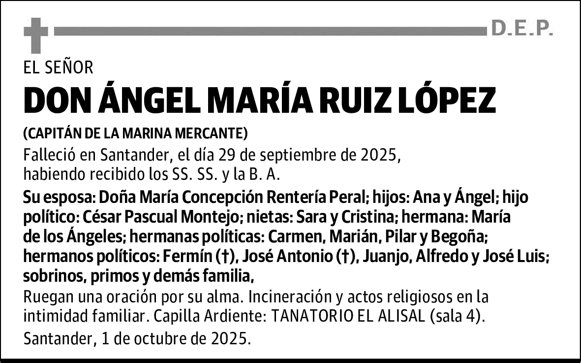 DON ÁNGEL MARÍA RUIZ LÓPEZ