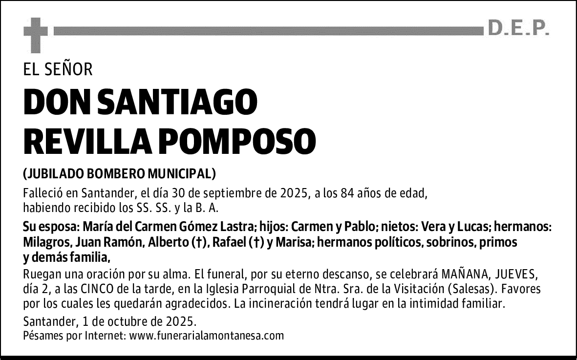 DON SANTIAGO REVILLA POMPOSO