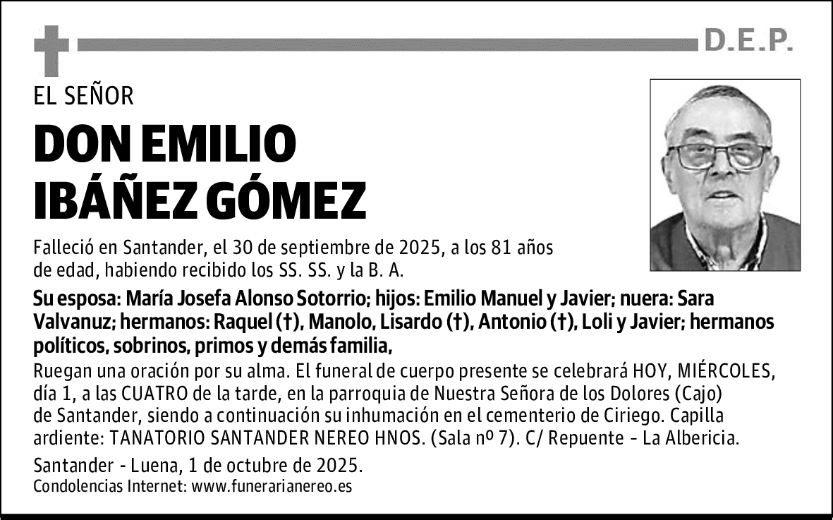 DON EMILIO IBAÑEZ GÓMEZ