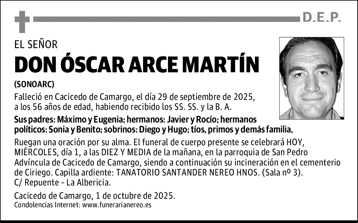 DON ÓSCAR ARCE MARTÍN