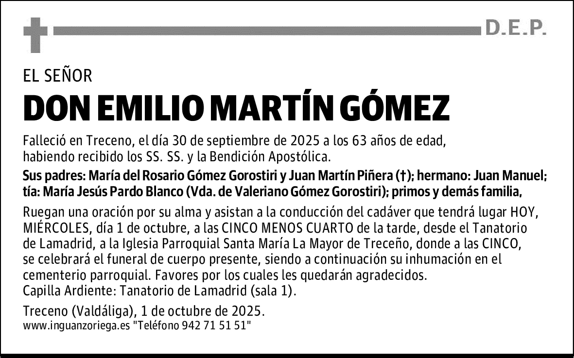 DON EMILIO MARTÍN GÓMEZ