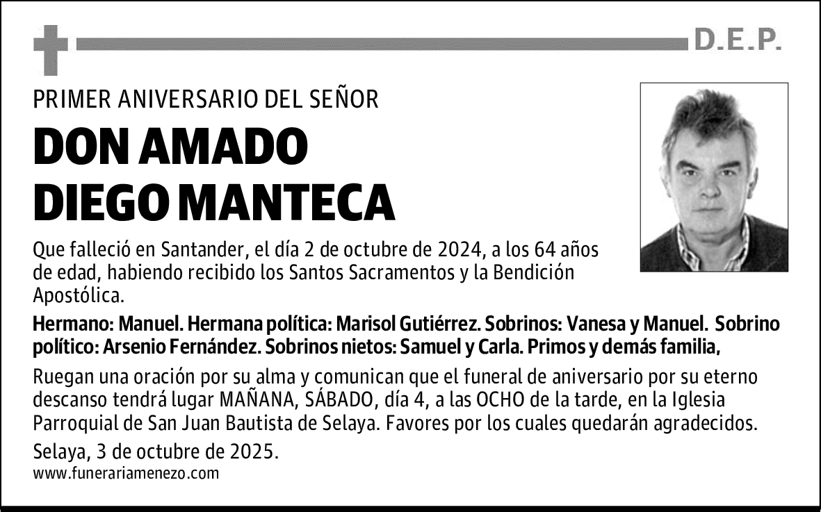 DON AMADO DIEGO MANTECA