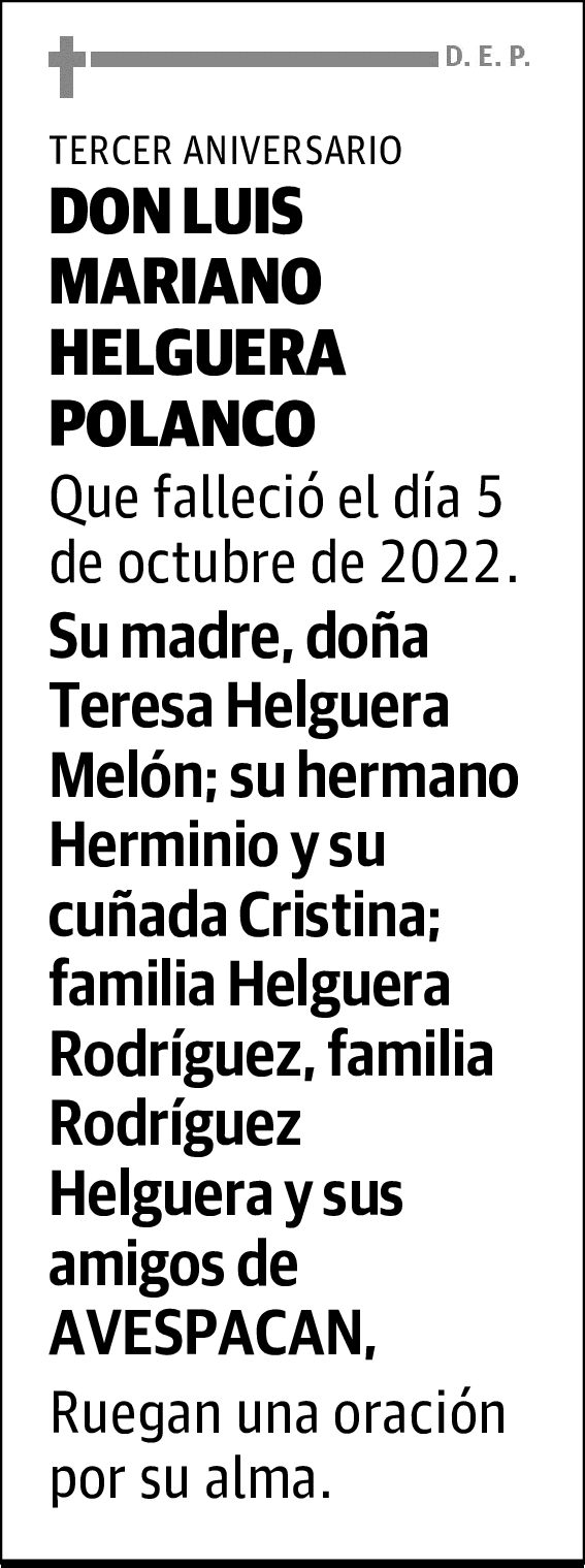 DON LUIS MARIANO HELGUERA POLANCO