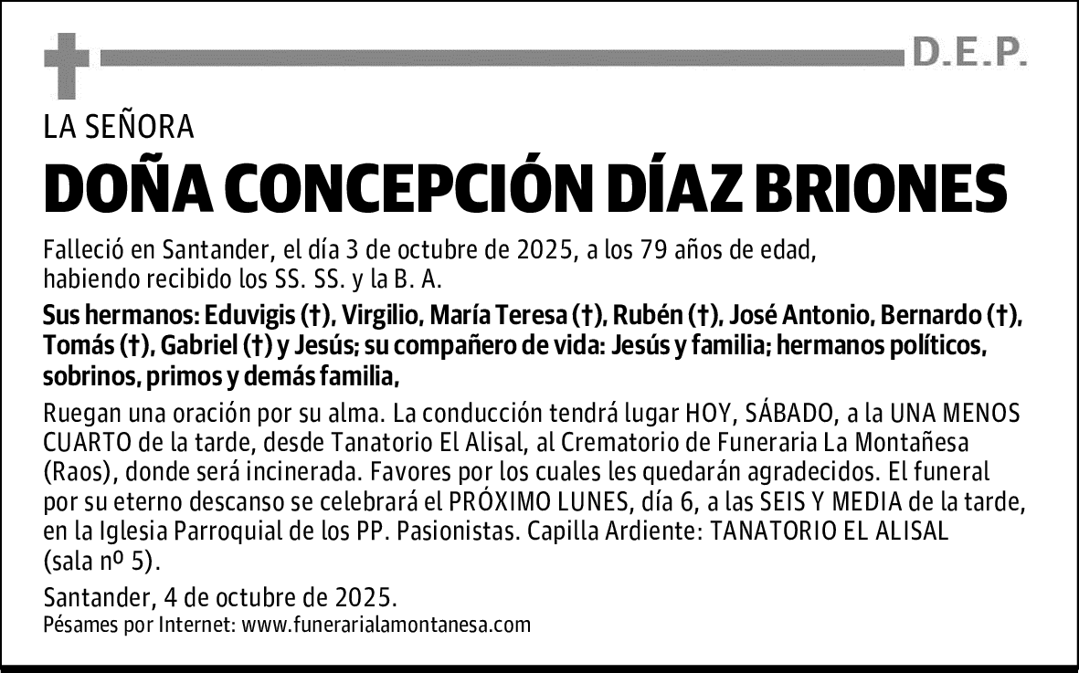 DOÑA CONCEPCIÓN DÍAZ BRIONES