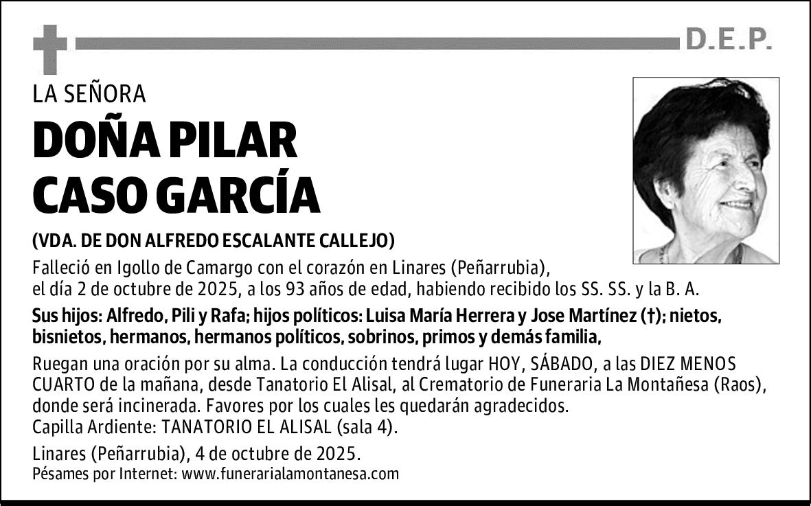 DOÑA PILAR CASO GARCÍA