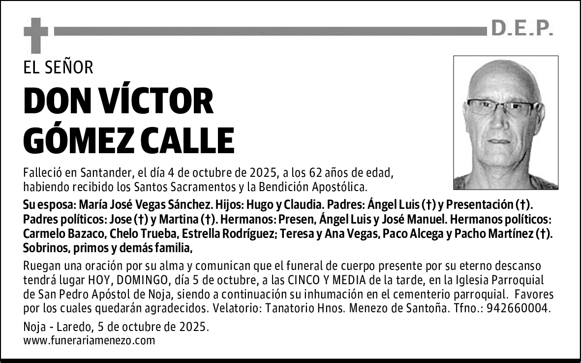 DON VÍCTOR GÓMEZ CALLE