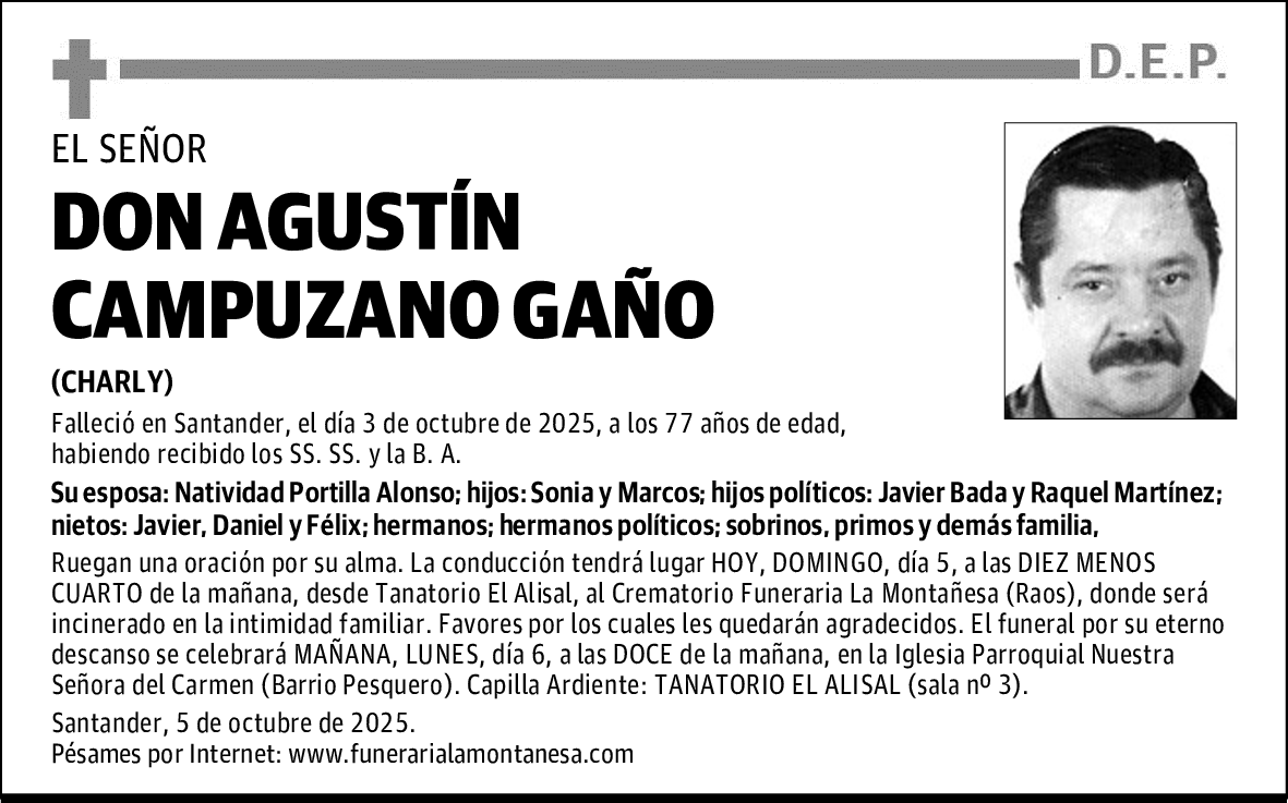 DON AGUSTÍN CAMPUZANO GAÑO