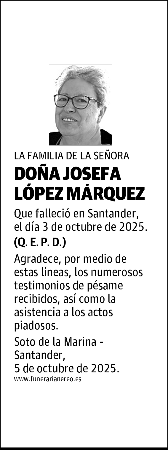 DOÑA JOSEFA LOPEZ MARQUEZ