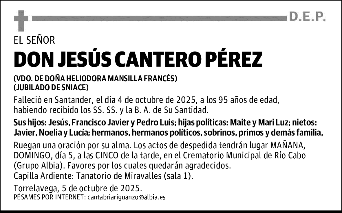 DON JESÚS CANTERO PÉREZ