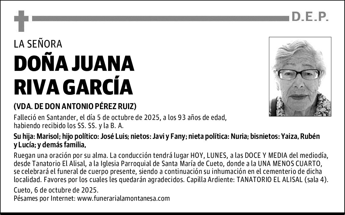 DOÑA JUANA RIVA GARCÍA