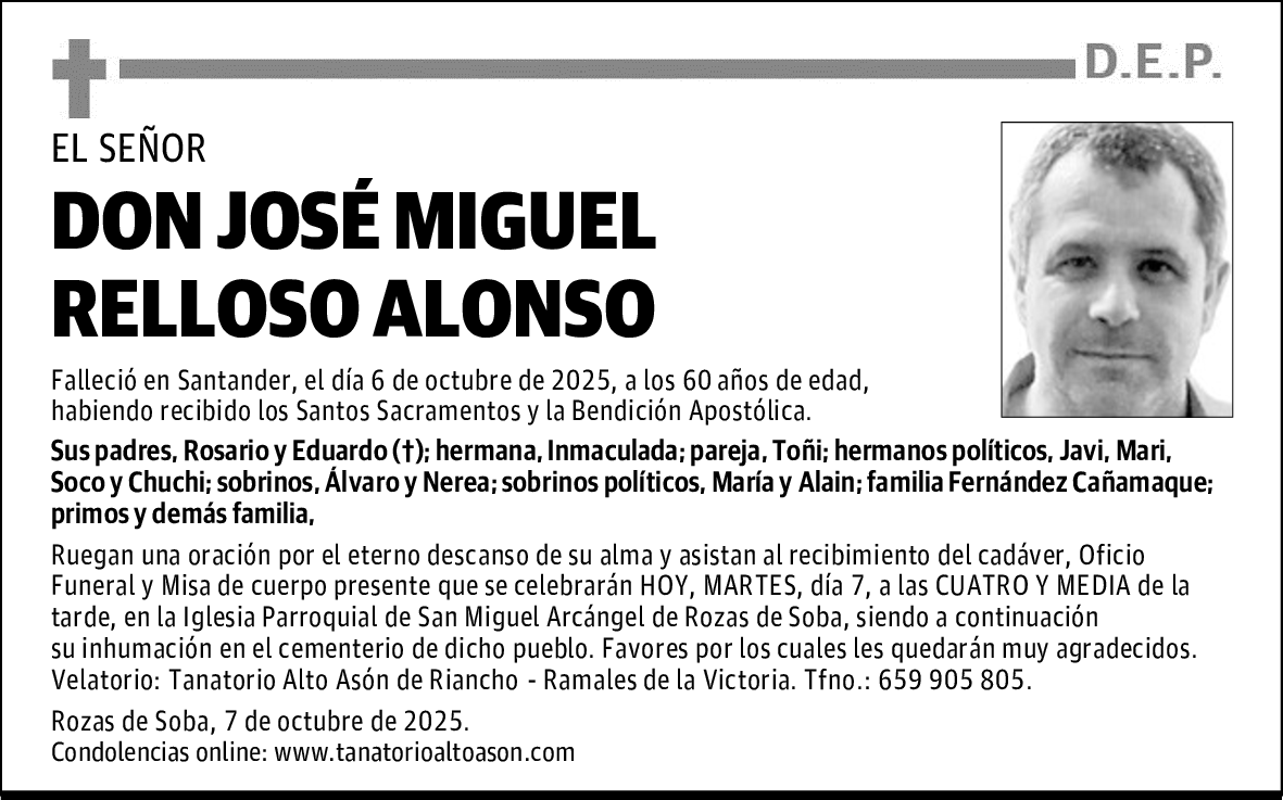 DON JOSÉ MIGUEL RELLOSO ALONSO