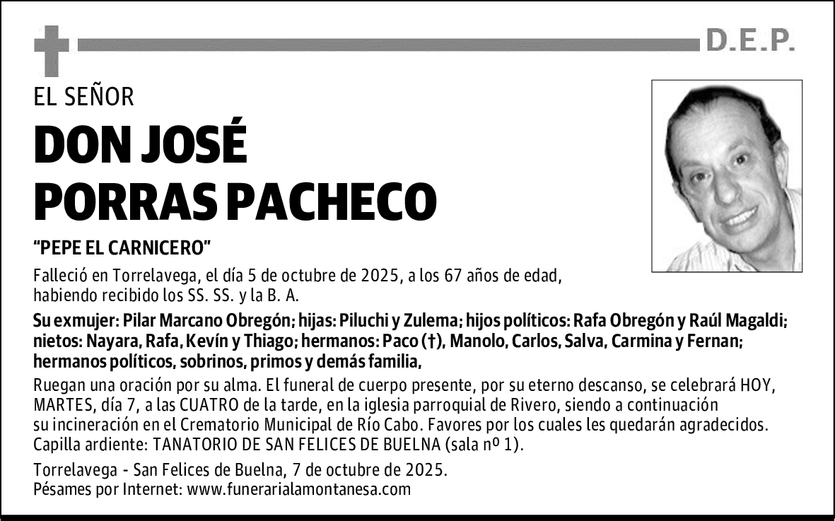 DON JOSÉ PORRAS PACHECO