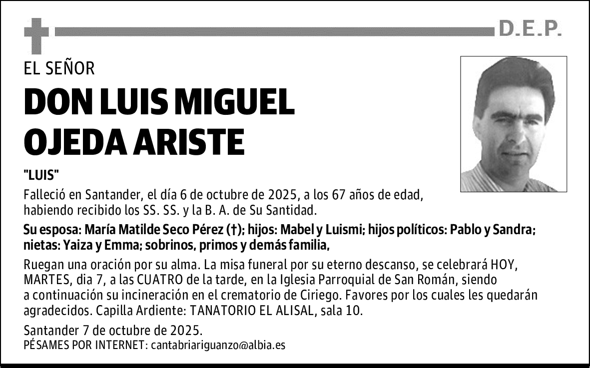 DON LUIS MIGUEL OJEDA ARISTE