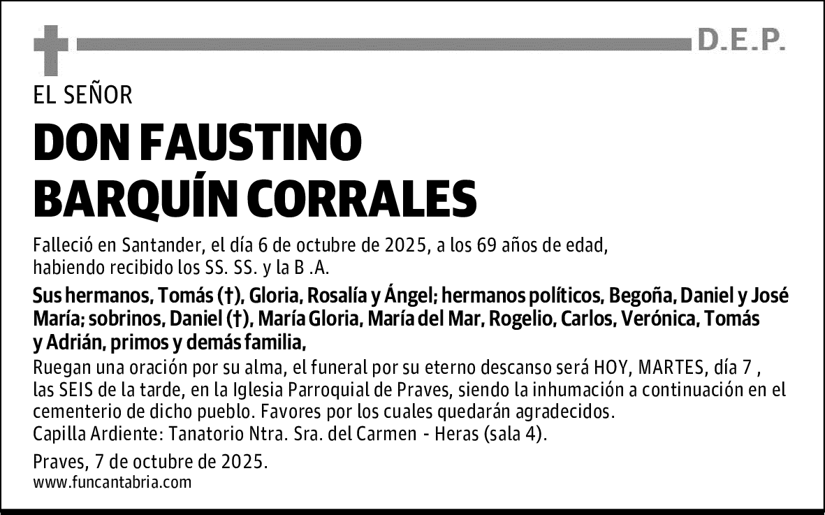 DON FAUSTINO BARQUÍN CORRALES