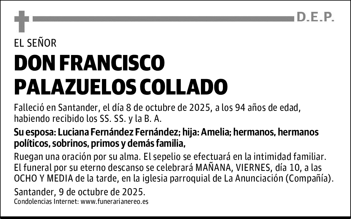 DON FRANCISCO PALAZUELOS COLLADO