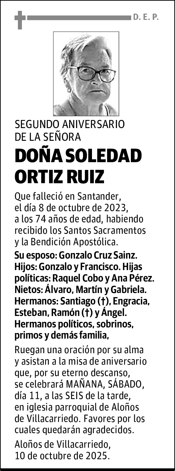 DOÑA SOLEDAD ORTIZ RUIZ