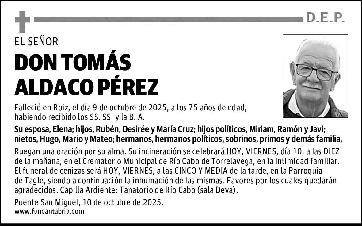 DON TOMÁS ALDACO PÉREZ