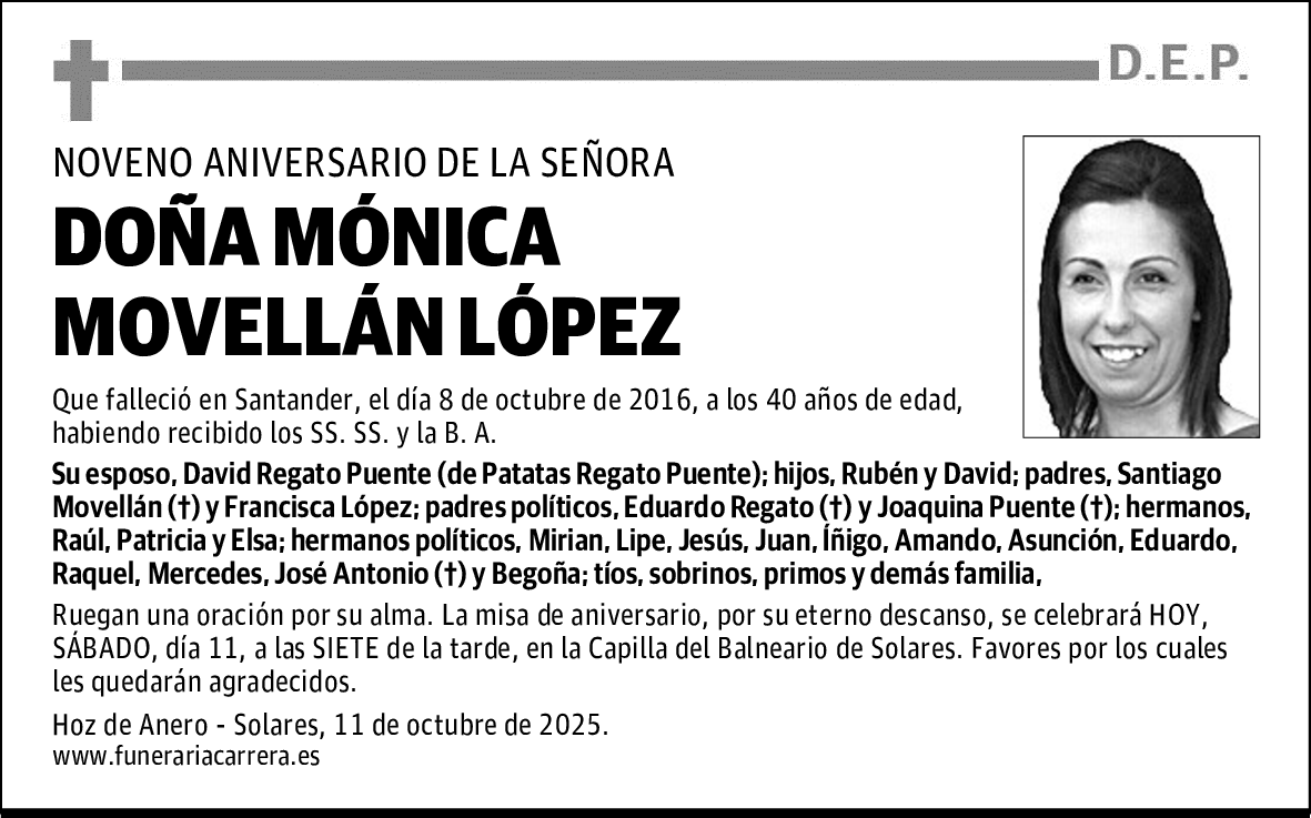 DOÑA MÓNICA MOVELLÁN LÓPEZ