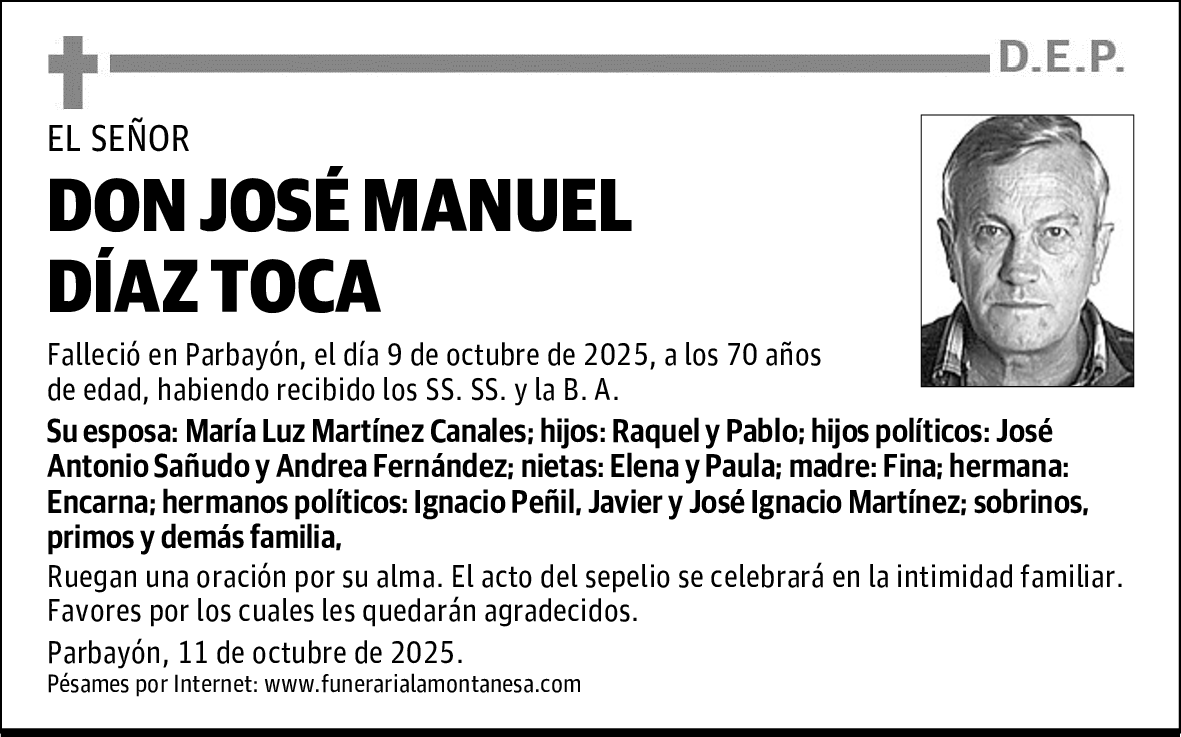 DON JOSÉ MANUEL DÍAZ TOCA