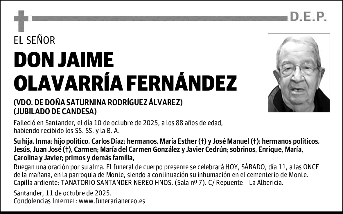 DON JAIME OLAVARRÍA FERNÁNDEZ