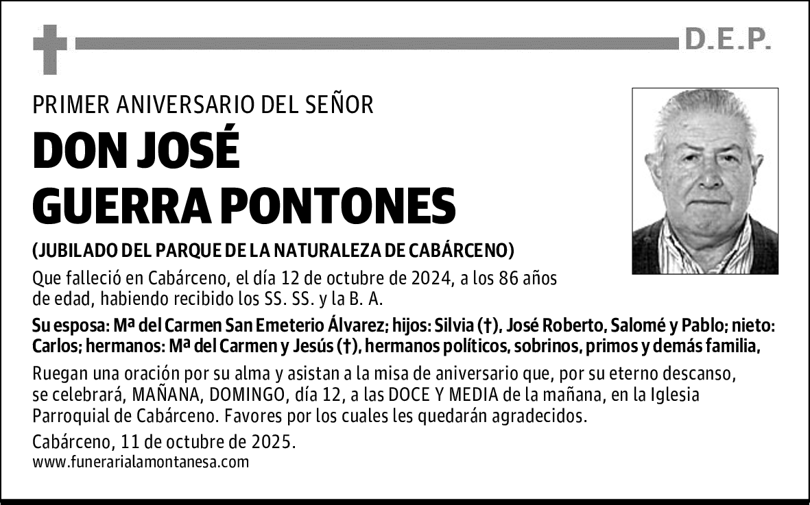 DON JOSÉ GUERRA PONTONES