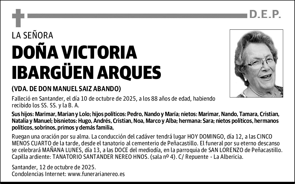 DOÑA VICTORIA IBARGÜEN ARQUES