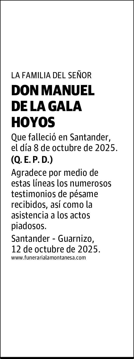 DON MANUEL DE LA GALA HOYOS