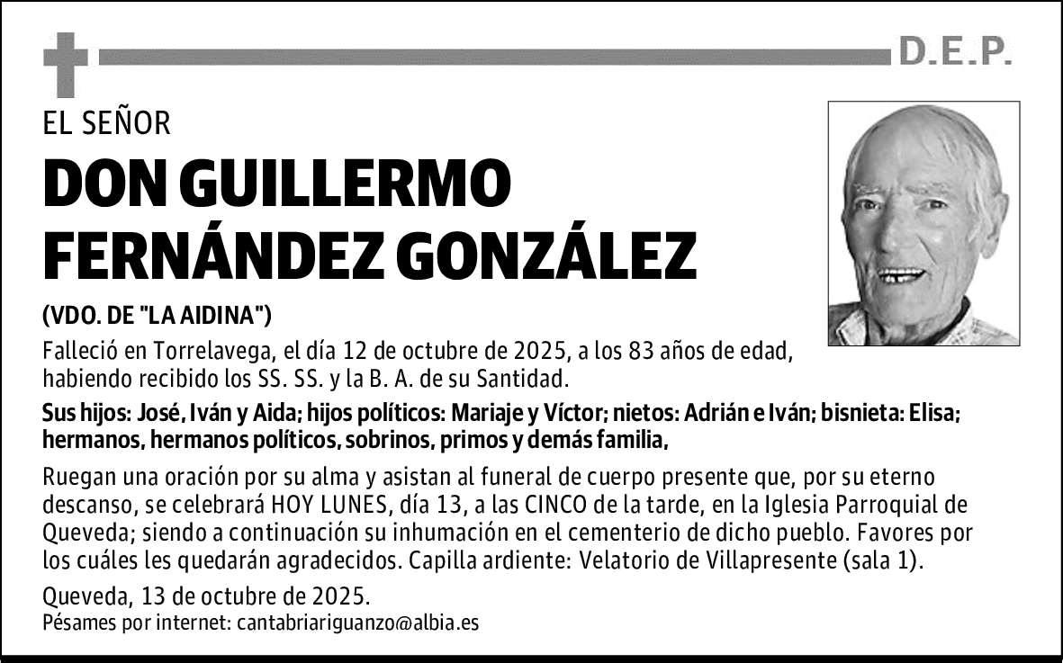 DON GUILLERMO FERNÁNDEZ GONZÁLEZ