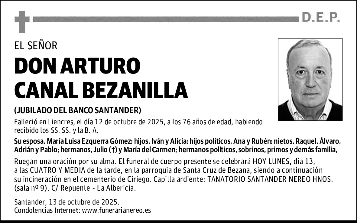 DON ARTURO CANAL BEZANILLA