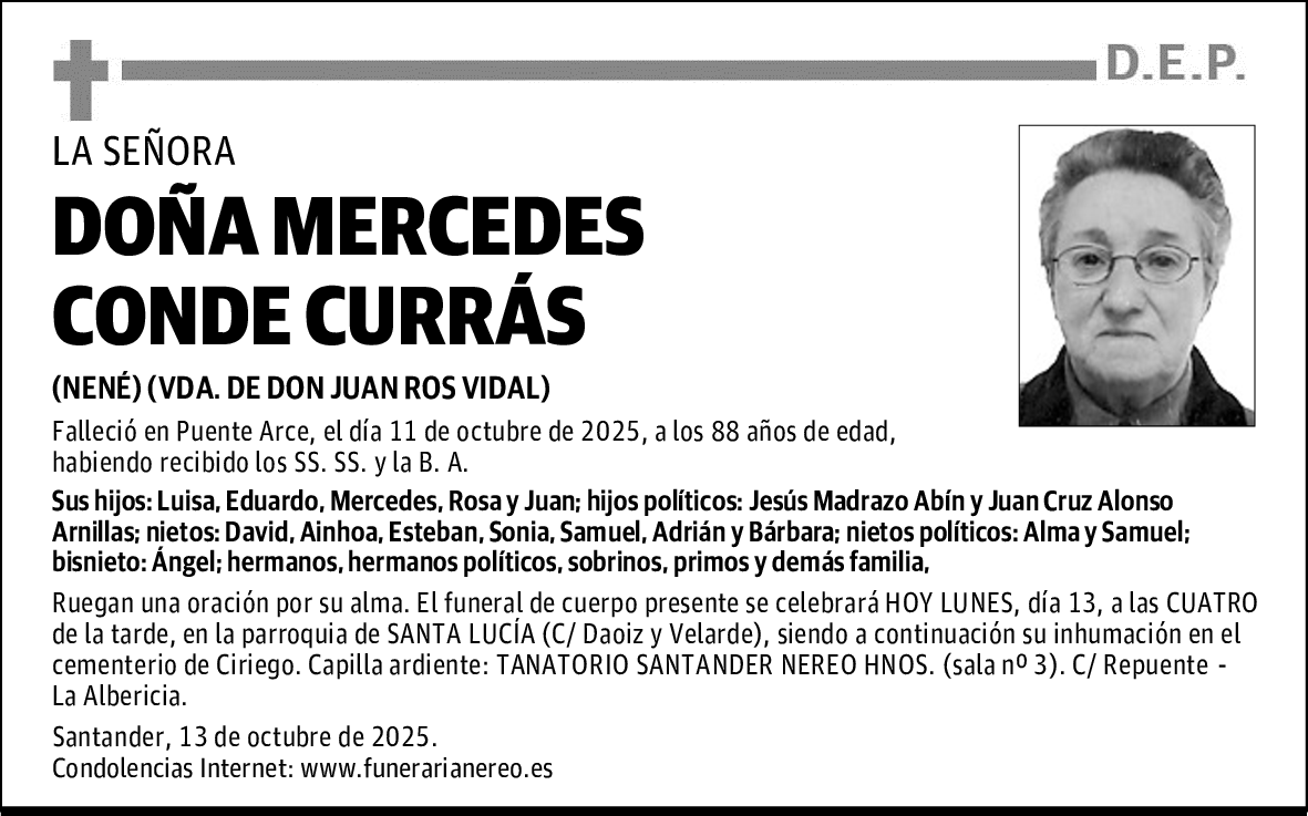 DOÑA MERCEDES CONDE CURRÁS