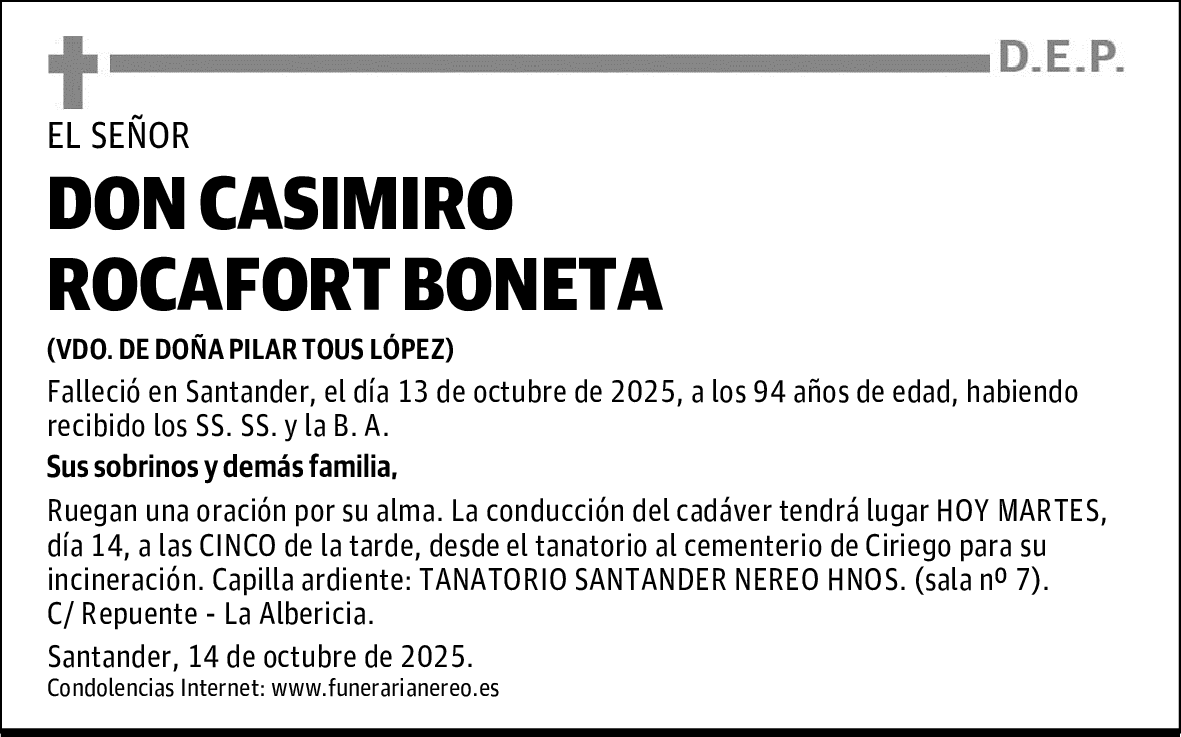 DON CASIMIRO ROCAFORT BONETA