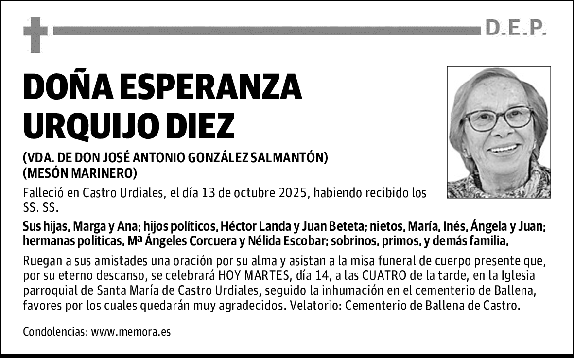 DOÑA ESPERANZA URQUIJO DIEZ