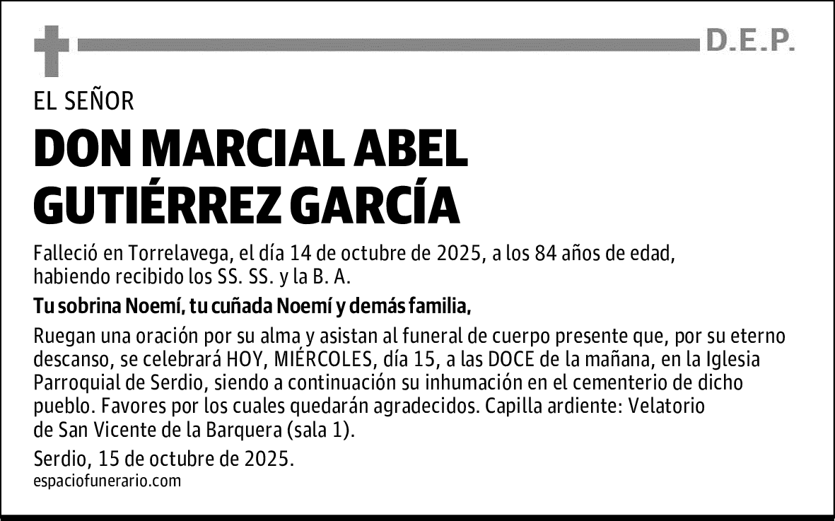 DON MARCIAL ABEL GUTIÉRREZ GARCÍA