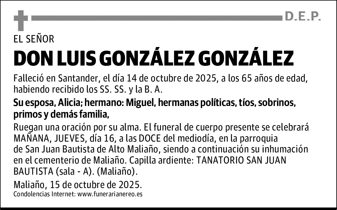 DON LUIS GONZÁLEZ GONZÁLEZ