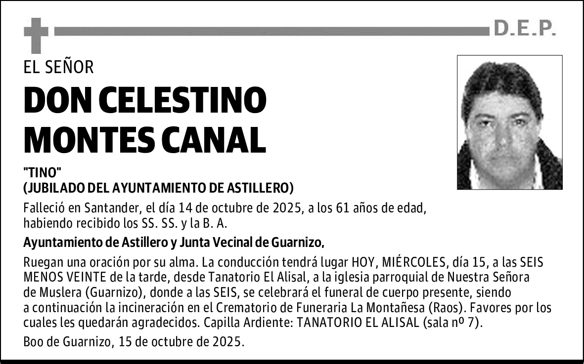 DON CELESTINO MONTES CANAL